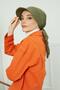 Bandana Bonnet with Visor,B-71,Khaki Green - 7