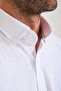 Classic Short Sleeve Linen Flax Collar Button Gift Boxed Men's Shirt Fs-001202 - White Navy - 4