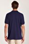 Men's Regular Fit Classic Cut 100% Cotton Plain Pique Navy Blue Polo Neck T-Shirt with Pockets - 5