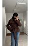 Stand Collar and Jacket Collar Brown Premium Trench Coat Jacket - 2