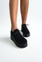 Black Suede Wedge Heel Women's Loafer V4215 - 4