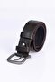 Men's 100% Genuine Leather 4 cm Sports Brown Belt