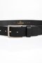 Men's 100% Genuine Leather 4 cm Sports Black Belt - 2