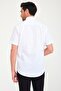Classic Short Sleeve Linen Flax Collar Button Gift Boxed Men's Shirt Fs-001202 - White Navy - 3