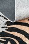 Modern Patterned Washable Non-Slip Base Chenille Gray Brown Living Room Carpet 8382 - 7