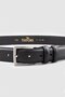 Men's 100% Genuine Leather 3.5 cm Classic Black Belt - 2