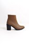Mbvct4000-Vz Women's Mink Pointed Toe Short Thick Heeled Zippered Boots & Booties - 3