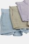Mojo Female Child Houndstooth Linen Shorts 3852 Blue - 5