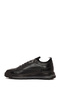 Men's Black Lace-Up Leather Sneakers 24Wfd 603518 - 2