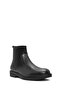 Men's Black Zippered Leather Casual Boots 24Wfd 702518 - 7