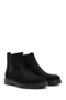 Men's Black Nubuck Leather Casual Chelsea Boots 24Wfd 632710 - 4