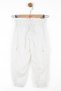 Girl's Cargo Pocket Elastic Leg Trousers 56704 Ecru - 2