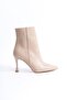 Mbhrnd801N-Women's Thin Heeled Pointed Toe Nude Short Boots & Bootie - 2