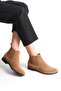 Mubiano Genuine Leather Collection Women's Rubber Detailed Short Suede Boots&Bootie Tan - Mcsdt036 - Tb - 2