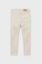 Girl's 3-9 Years Old Cotton Satin Skinny Fit Trousers 3533 Beige - 2