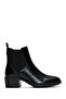 Women's Black Thick Heeled Chelsea Boots 24Wfe 250718