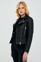 Latoya Women's Black Slim-Fit Biker Leather Jacket 23Sgd5059Ve - 5