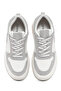 Women's White Thick Sole Stone Lace-Up Sneaker 24Sfd432114 - 7