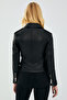Latoya Women's Black Slim-Fit Biker Leather Jacket 23Sgd5059Ve - 4