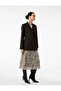 Standard Waist Leopard Patterned Pleated Midi Chiffon Skirt - 2
