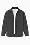 قميص رجالي ذو قصة عادية للشتاء Stamp Jacket باللون الفحمي