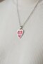 Red Enamel Heart Necklace – I’M Good Written Necklace