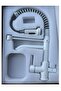 Kitchen Sink Faucet Dual Flow Water Purification Outlet with Spiral and Fountain 7 Years Warranty Imported White - 5