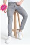 Men's Lycra Jeans Gray Straight Slim Fit Skinny Fit Buttoned Trousers - 3