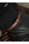 Oval Buckle Gold Belt, Jacket Belt, Pants Belt, Casual Belt