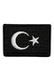 Siyah Türk Bayrağı Peç Patch Arma 6 X 4 Cm