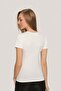 White 2-Piece Women's T-Shirt Lycra Short Sleeve Crew Neck Undershirt - 5