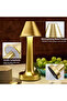 Gold Bell Shape LED Table Lamp, Portable Cordless Night Light with 3-Level Dimmable Brightness - 5