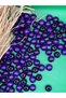 12 mm Purple Wooden Beads (50 Grams 74 Pieces) Narrow Hole Diameter 3 mm Macrame Bag Bracelet Jewelry Colorful - 3