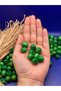 14 mm Green Wooden Beads (50 Grams 48 Pieces) Narrow Hole Diameter 4 mm Macrame Bag Bracelet Jewelry Colorful - 2