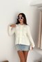 Pattern Embroidered Soft Textured Knitwear Cardigan Aw25Hi0020 - 4