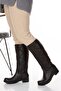Black Diamond Patterned Flexible Calf-Free Waterproof Comfortable Rain Boots - 2
