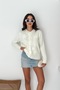 Pattern Embroidered Soft Textured Knitwear Cardigan Aw25Hi0020 - 6