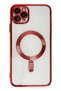 غطاء FLZ لهاتف iPhone 11 Pro Max غطاء كروس مغناطيسي - أحمر
