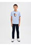Printed Blue Boy's T-Shirt 12269922