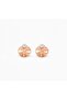 Steel Rose Gold Stone Asymmetrical Houston Earrings -Does Not Tarnish-
