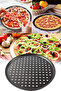 Stainless Carbon Steel, Perforated, Fireproof Non-Stick 32 cm Large Size Pizza and Lahmacun Tray - 4