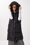 Hooded Long Inflatable Vest Black Lvp0001 - 5