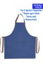 Water and Stain Resistant Cafe, Barista, Hairdresser, Kitchen, Chef, Painter and Florist Aprons Blue Apron - 2