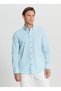 Slim Fit Buttoned Collar Turquoise Men's Shirt Ace020252168_Trk - 3