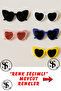 5-Piece Heart Glasses Set – Color Selection |   Bride, Groom, Bridesmaid, Wedding, Henna, Party