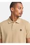 MILLERS RIVER Pique Short Sleeve Po Beige Embroidered Men's Polo T-Shirt - 2