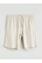 Standard Fit Linen Blended Men's Shorts - 5