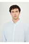 Slim Fit Blue Men's Shirt - Altınyıldız Classics Shirt Ace 020252157 _Mav - 4