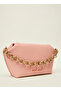 Dot Printed Chain Strap Leather Clutch - 2