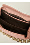 Dot Printed Chain Strap Leather Clutch - 4